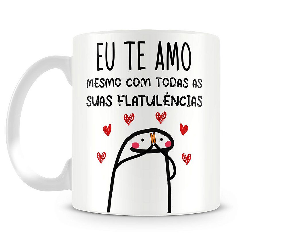 Caneca Flork Meme Te Amo Mesmo Não te Suportando