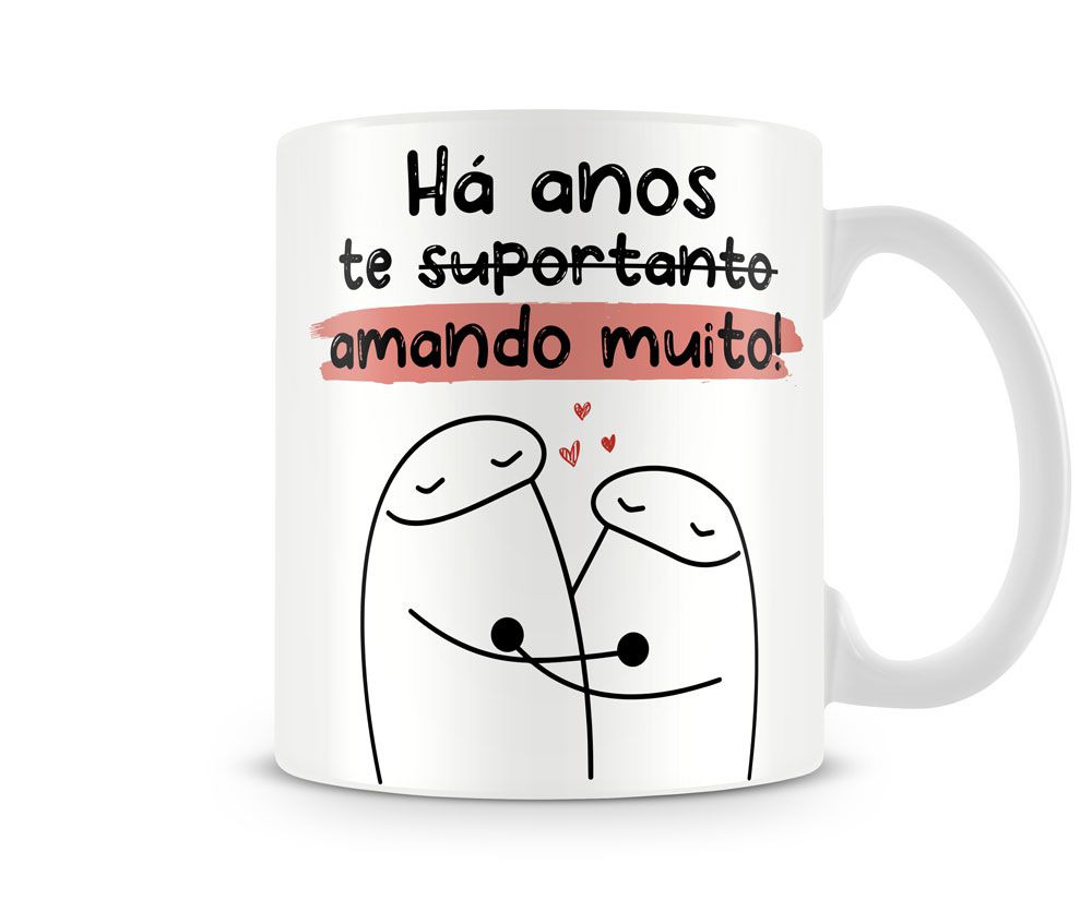 Caneca Flork Meme Meu Amor Por Você é Grande