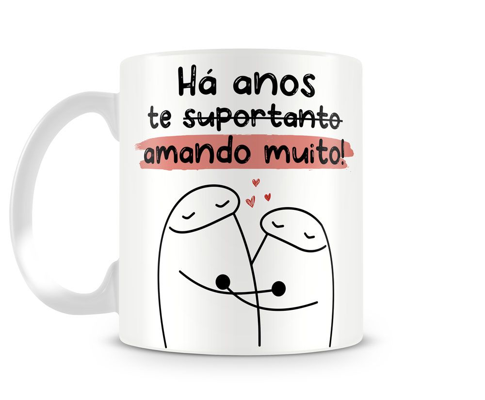 Caneca Personalizada Meme Flork - Meu amor por você é igual