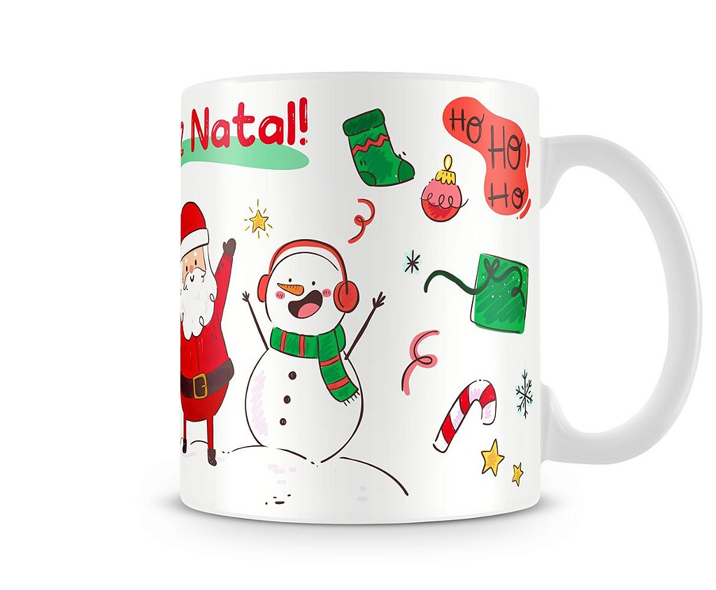 Caneca de Natal com desenhos: um presente criativo