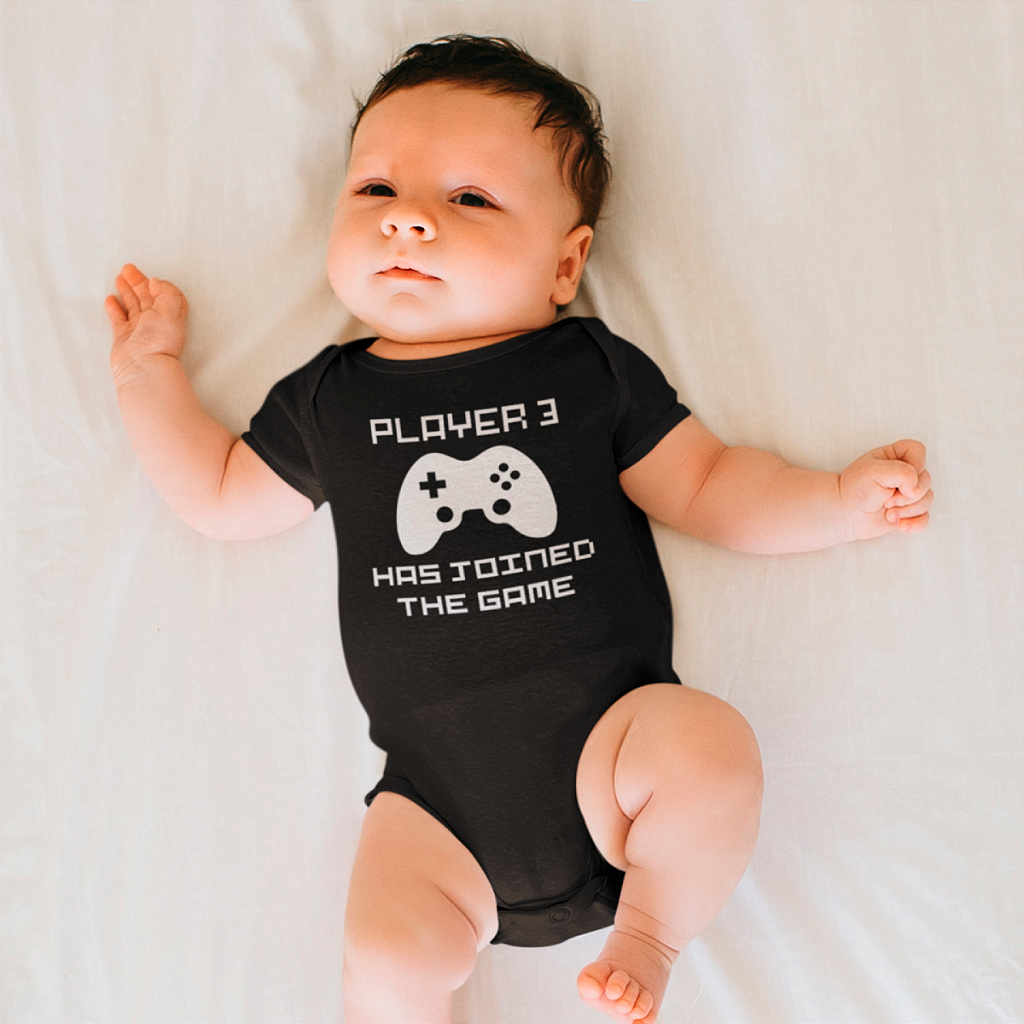 Body Per Bambino Player 3 Entered The Game - 100% Cotone, Bottoni