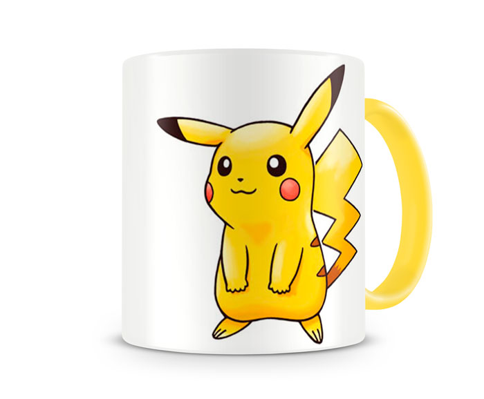 Caneca Cerâmica Estampada Desenho Pokemon (Pikachu)