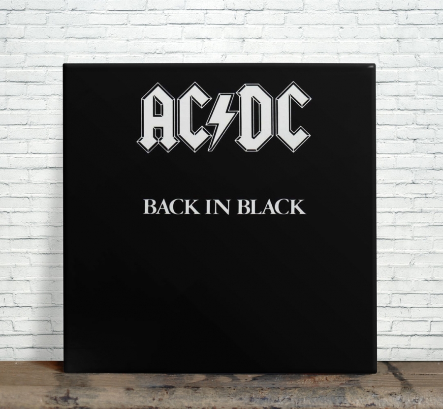 Azulejo Decorativo AC DC Back in Black 15x15 - Artgeek - Loja Nerd