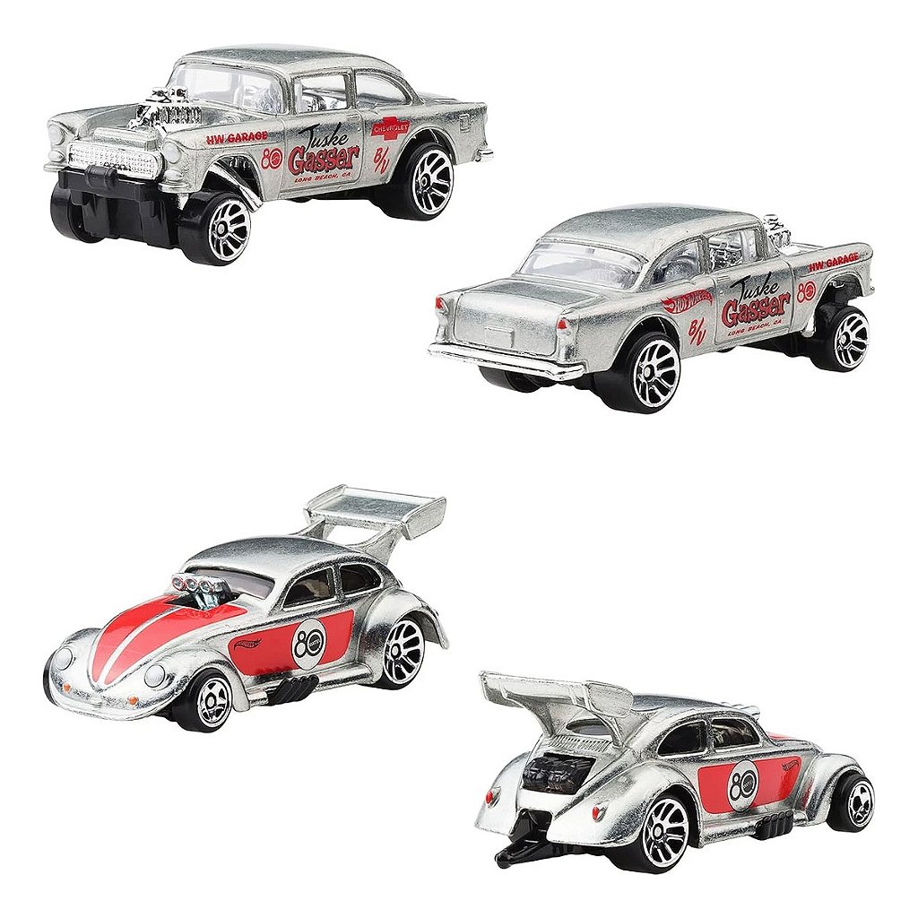 Box Hot Wheels Replay The Classics 80 Anos Mattel Pack 7 Carrinhos
