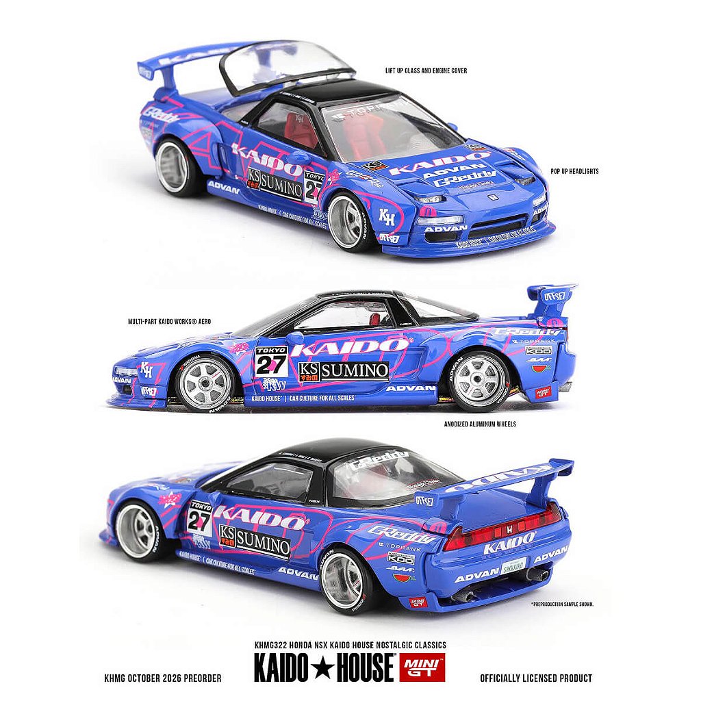 PRÉ-VENDA Mini GT Kaido House #322 Honda NSX Kaido House Nostalgic