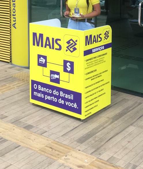 Adesivo para balcão de atendimento Banco do Brasil