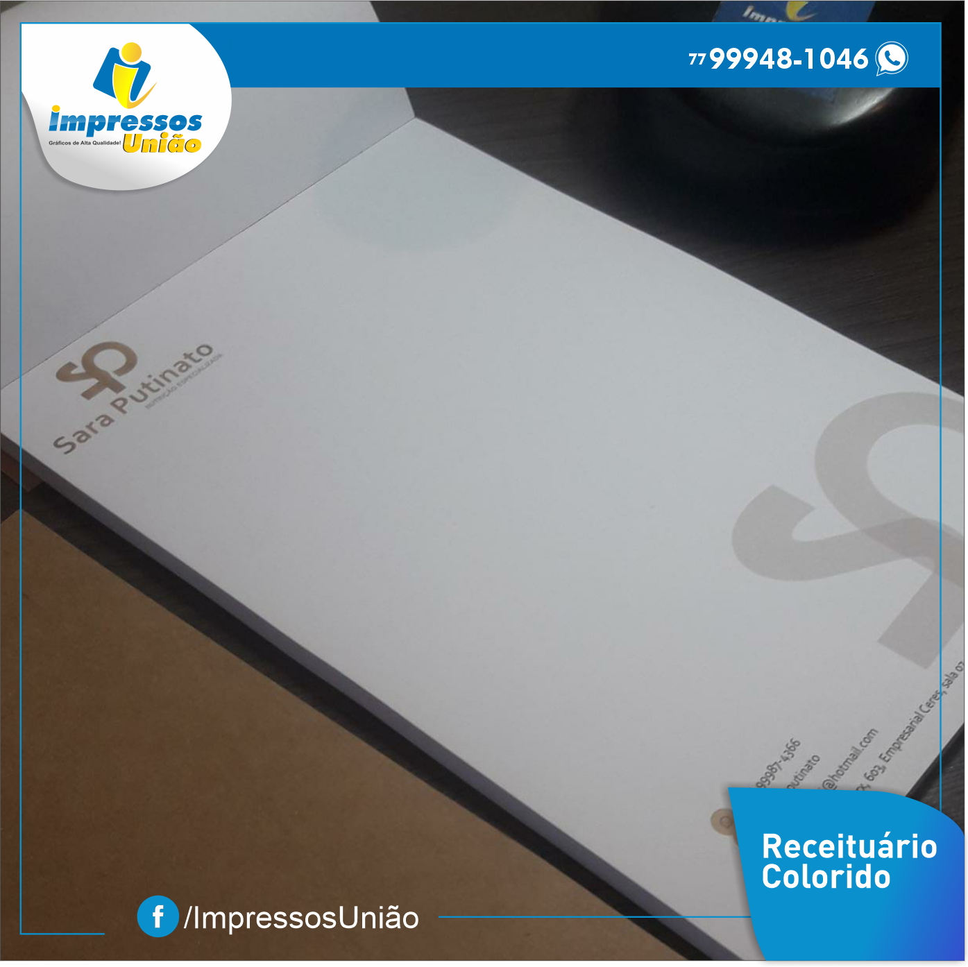 Blocos de Receituário Sara Putinato