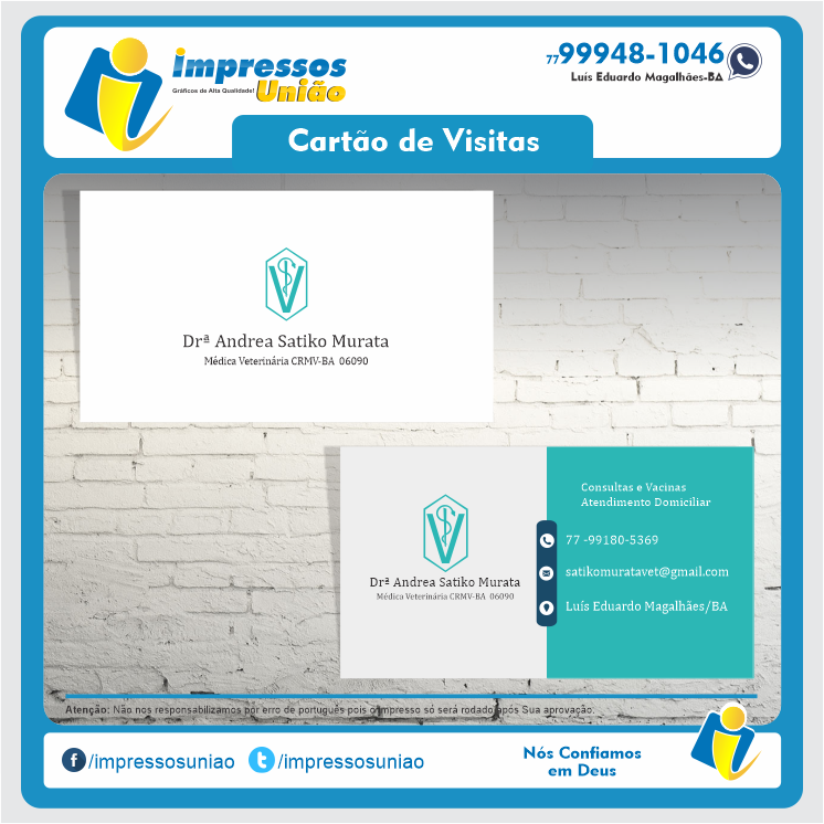 Cliente Drª Andrea Veterinária