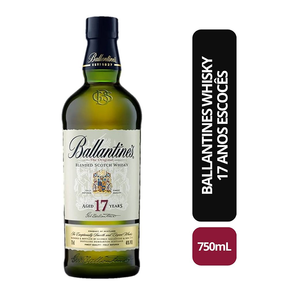 Ballantines Whisky 17 anos Escocês - 750ml - Bebida In Box