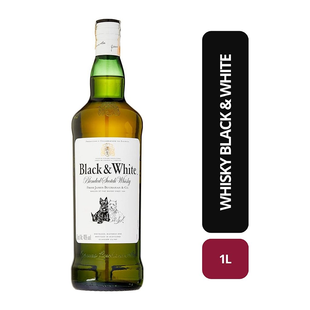 Whisky Black & White - 1L - Bebida In Box