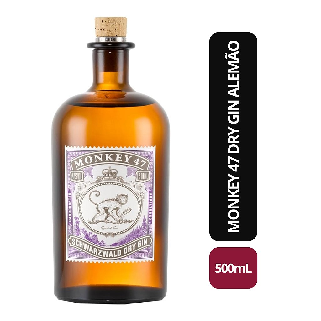 Gin Monkey 47 Dry Alemão - 500ml - Bebida In Box