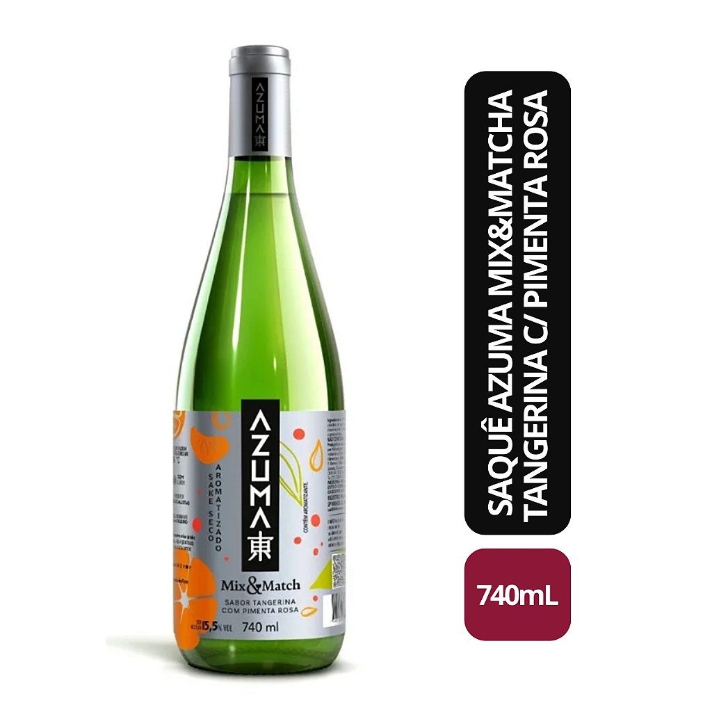 Saque Azuma Mix & Matcha Tangerina c/ Pimenta Rosa - 740ML