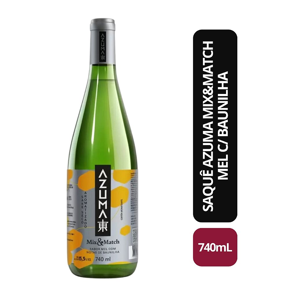 Saque Azuma Mix & Match Mel c/ Baunilha - 740ml - Bebida In Box