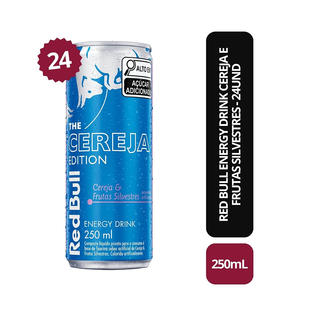 Red Bull Sabor Cereja com Frutas Silvestres - 250ml - 24und