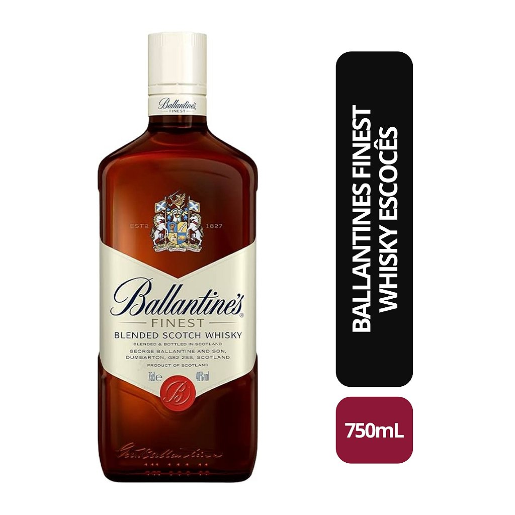 Ballantines Finest Whisky Escocês - 750ml - Bebida In Box