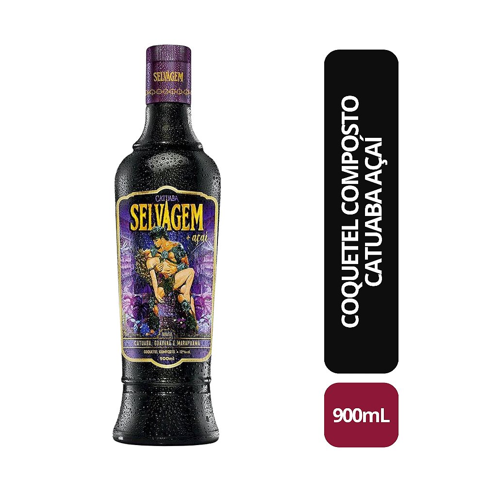 COQUETEL COMPOSTO CATUABA AÇAÍ - 900ML - Bebida In Box