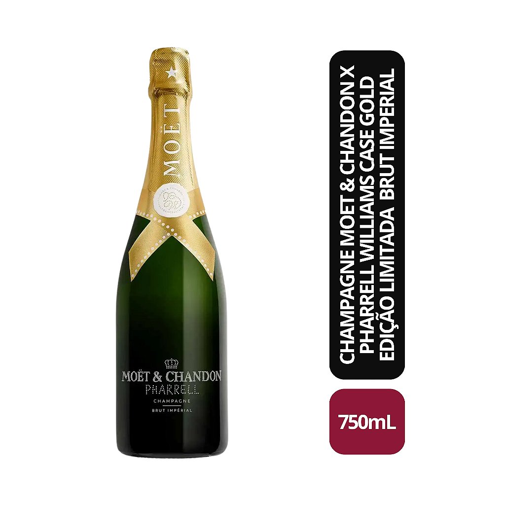 CHAMPAGNE MOET & CHANDON X PHARRELL WILLIAMS CASE GOLD EDIÇÃO