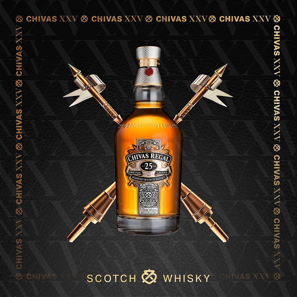 Whisky Chivas Regal 25 Anos Blended Scotch 700ml | Whisky - Bebida