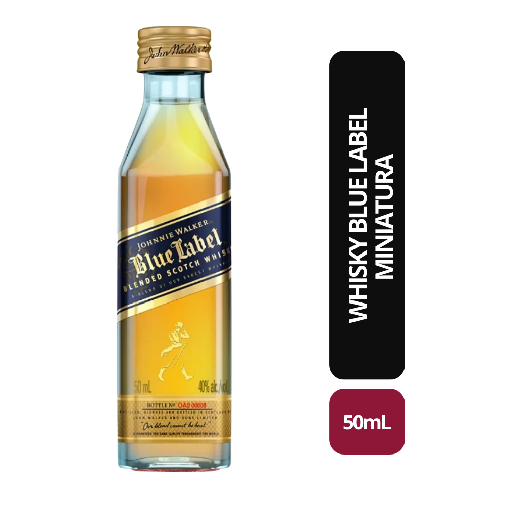 Whisky Blue Label Miniatura - 50ml - Bebida In Box