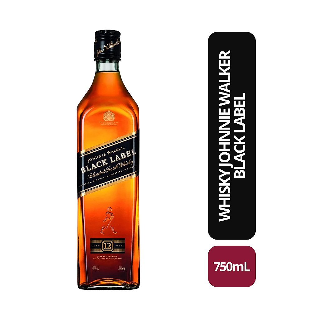 Johnnie Walker ブラックラベル　　　特級　ウイスキー750ml Whisky J. Walker Black Label 750ml - Bebida In Box