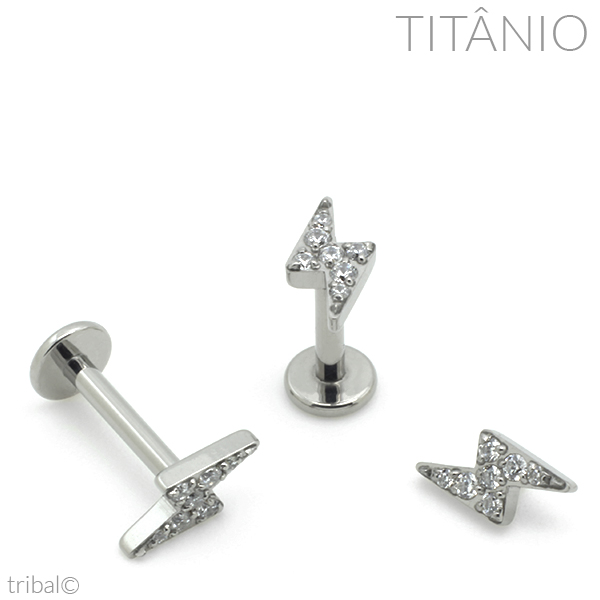 Piercing Umbigo Zircônia 4 Pedras Titânio - Tribal Joalheria