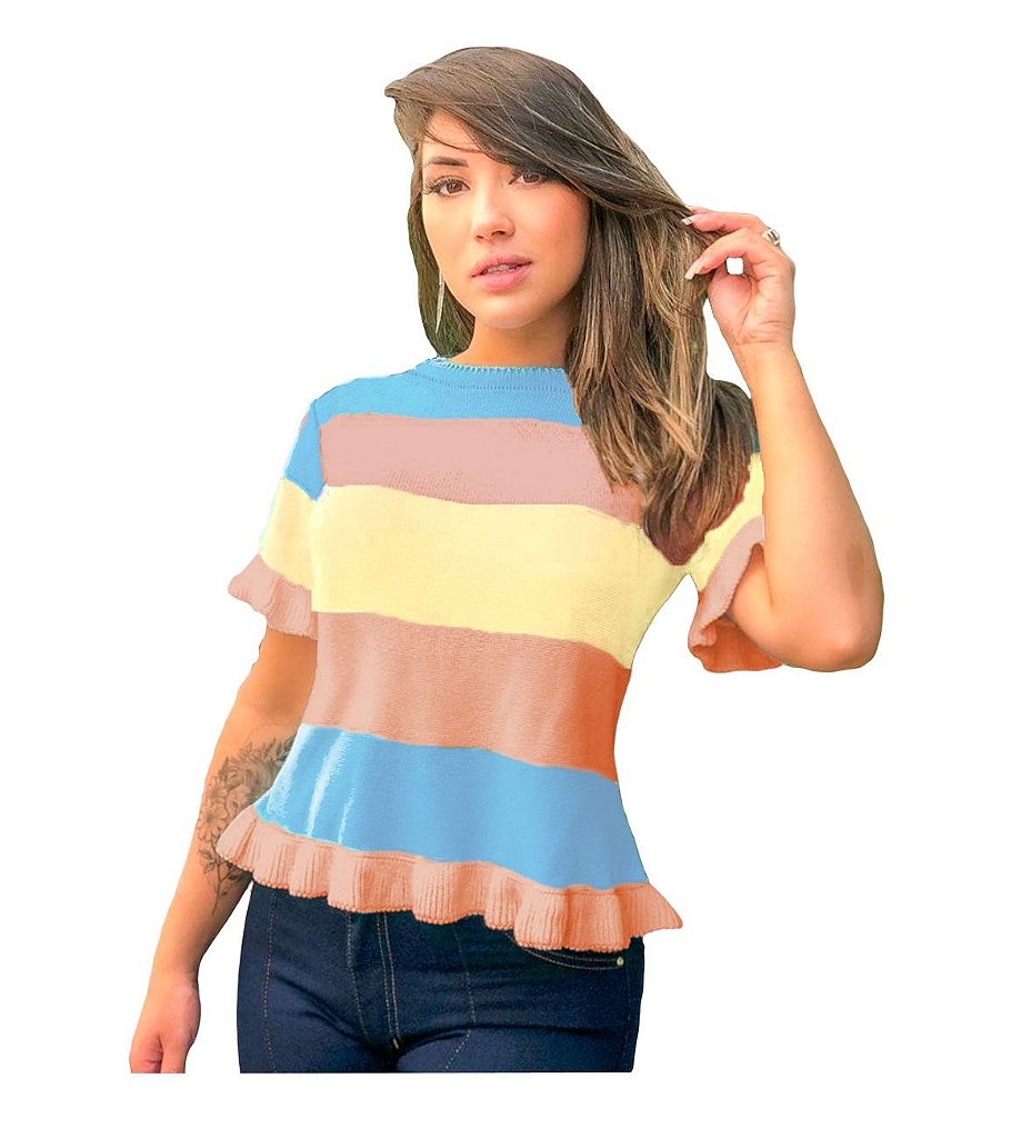 blusa de trico feminina verão