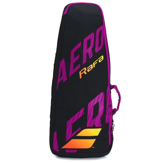 Mochila Raqueteira Babolat Pure Aero Rafa Preta Amarela e Roxa Squash Store