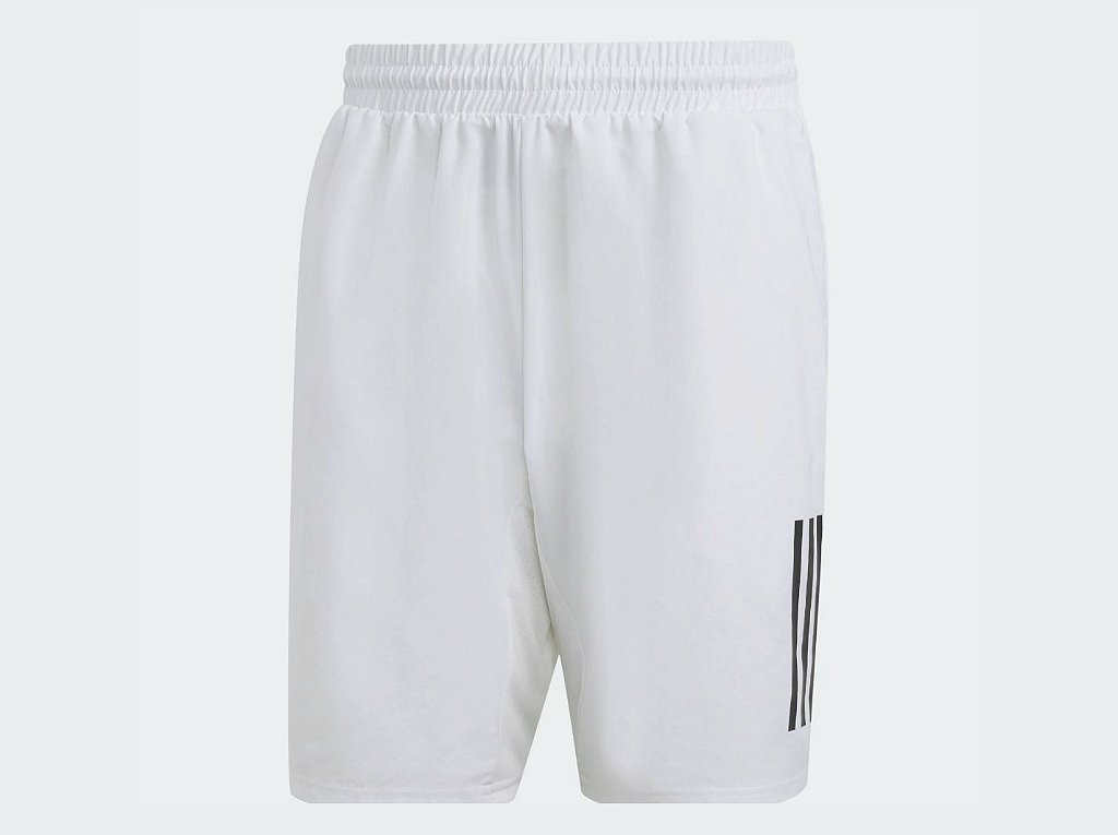 SHORTS ADIDAS TÊNIS CLUB 3-STRIPES BRANCO - Squash Store
