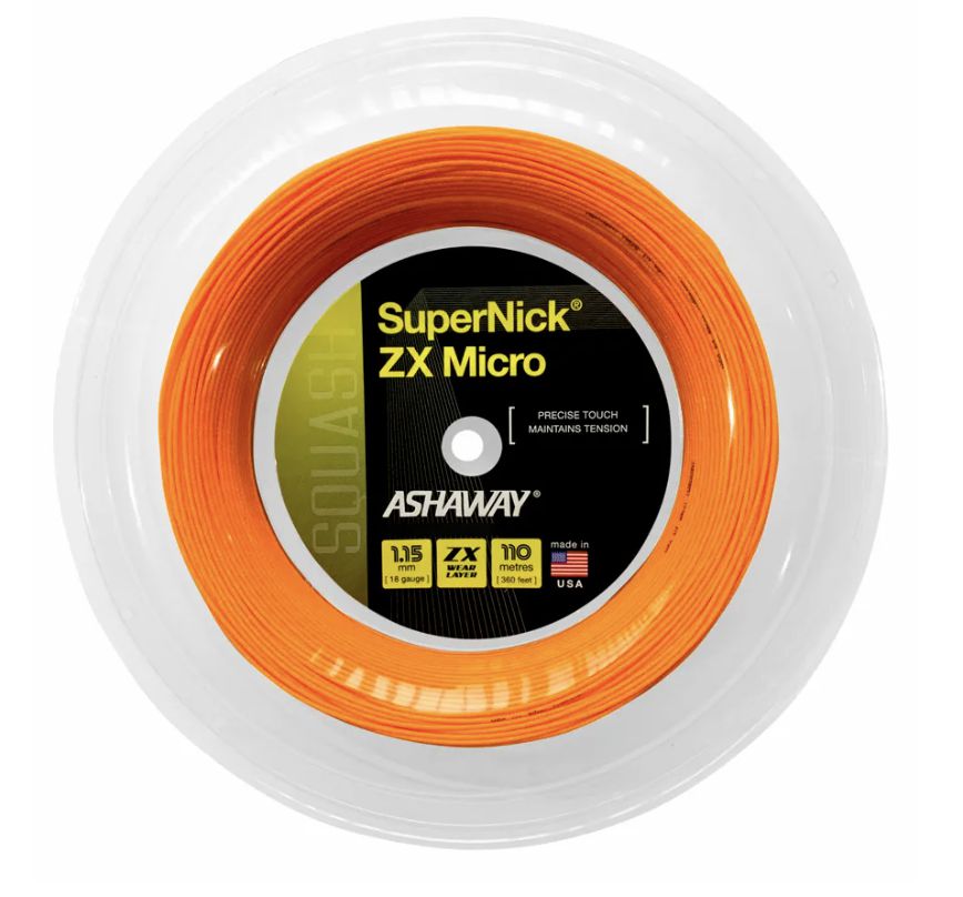 Rolo de Corda Ashaway SuperNick ZX 1.25 Laranja 110m - Squash Store