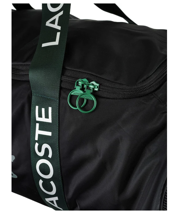 Raqueteira Bolsa Lacoste L23 Preto e Verde - Squash Store