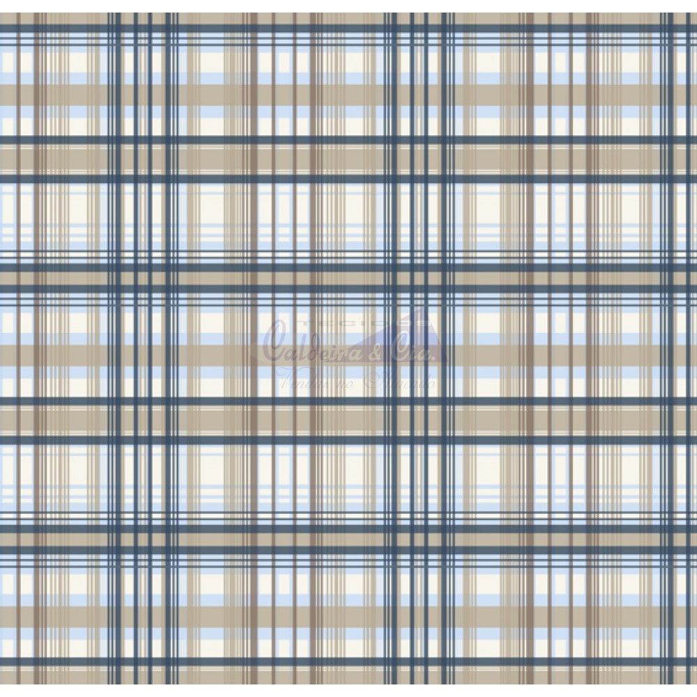 Tecido Xadrez Marrom E Azul Porsche Cor 08 Poaecompose
