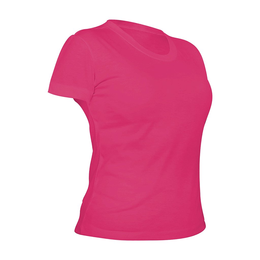 camiseta rosa feminina
