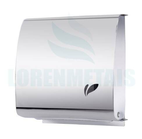 Dispenser de papel toalha aço inox polido com chave para trava interfolhas  - Loren Metais | Compre Direto da Fabrica