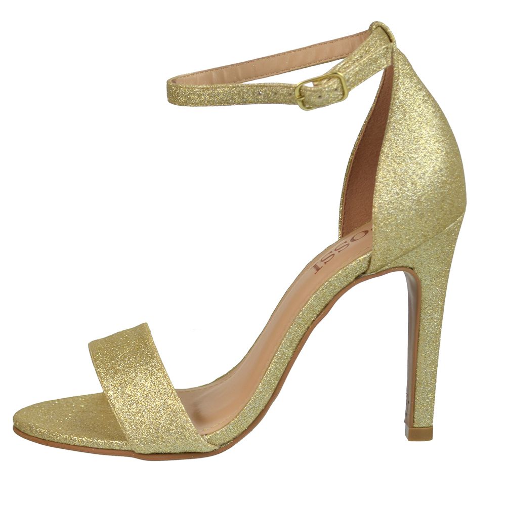 Sandália Spossi Glitter Glamour Dourado - SPOSSI