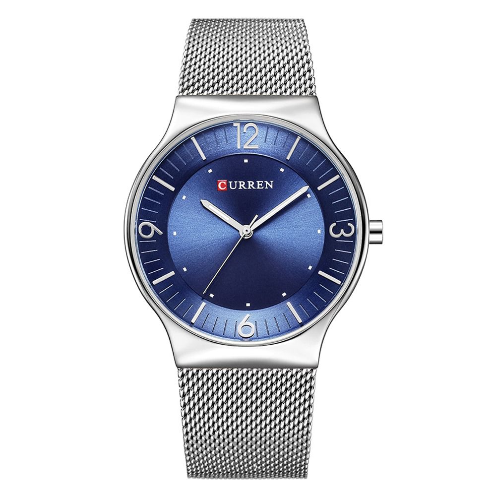 Relógio Feminino Curren Analógico 8304 - Prata e Azul - Relógio Store  Atacadista de Relógios