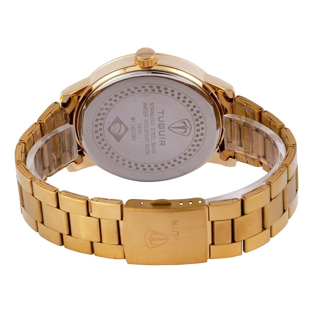 Relógio Masculino Tuguir Analógico TG121 - Dourado - Relógio Store  Atacadista de Relógios
