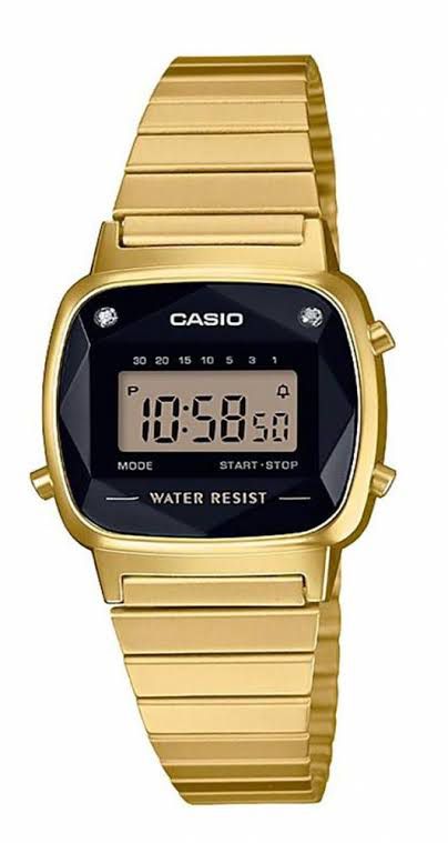 relógio casio diamond dourado