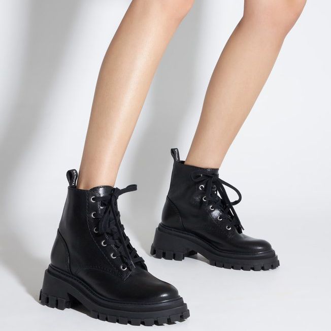 Bota Pietra Coturno salto bloco tratorado preto Schutz - EQUIPAGE