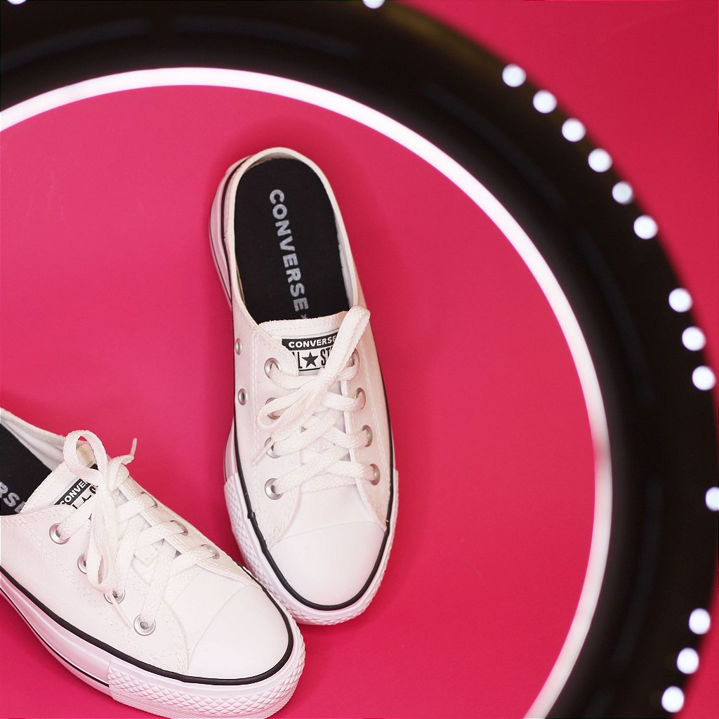 Mule Converse Plataforma All Star Branco - EQUIPAGE