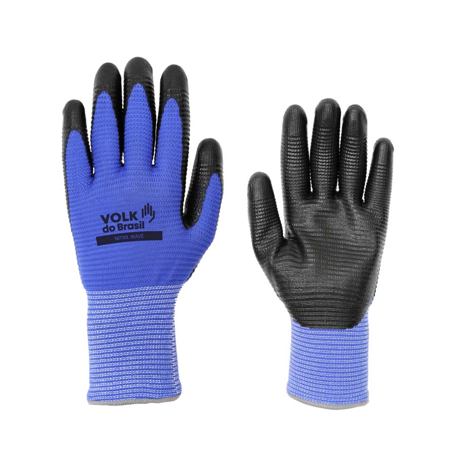 Luva de Segurança Nitril Wave Volk C.A 38932 – Melhor Preço - COPE