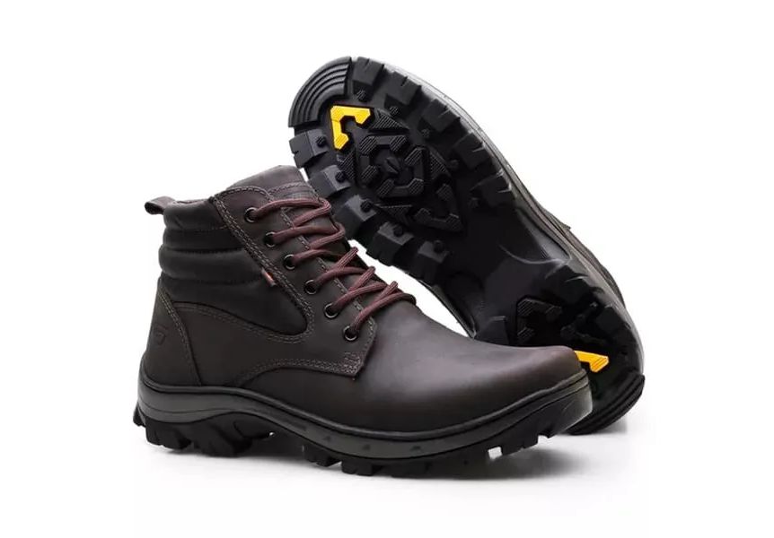 Bota de Segurança Gogowear Picker.E Café – Bico PVC e Couro - COPE