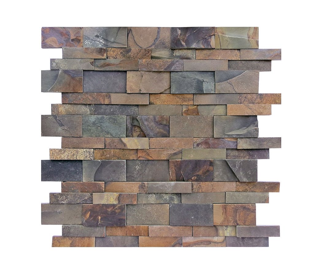 Revestimento Pedra Natural Ferruzzano Mosaico (Pedra Ferro/Basalto