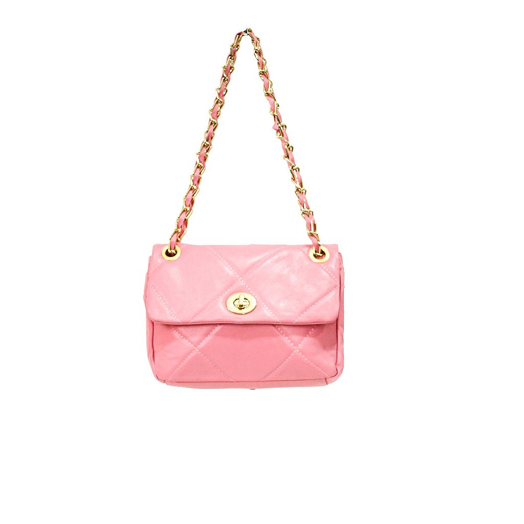 chanel pink satin bolsa