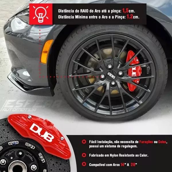 Capa Pinça Freio Vermelha - FACHICAR - AUTO SHOPPING ®