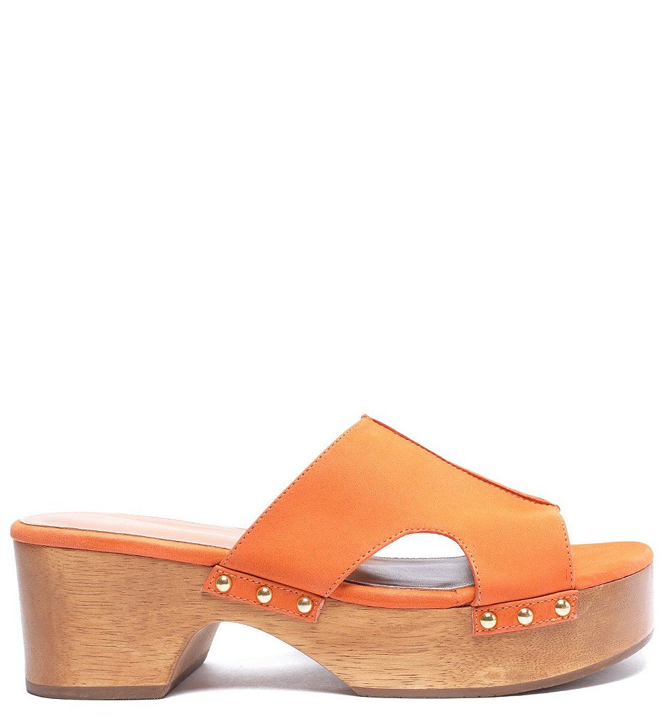 Sand lia Arezzo Laranja Nobuck Plataforma Carmesin Store