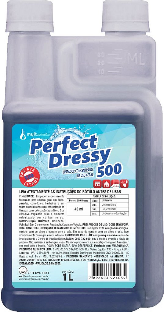 にっぱ　トナー1 PD1 Limpador Perfect 500 Dressy 1L dosador (1:500) - Canaveral Itajaí