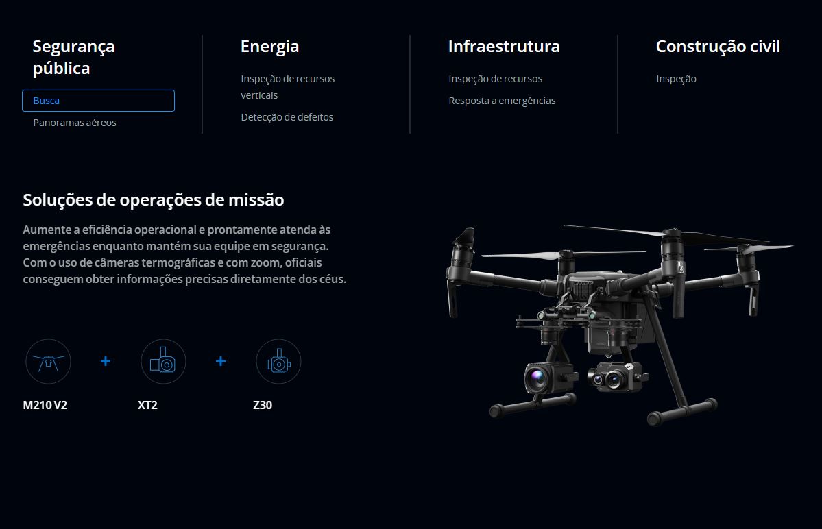 MATRICE 210 V2, MATRICE 210, M210 V2 APLICAÇÕES