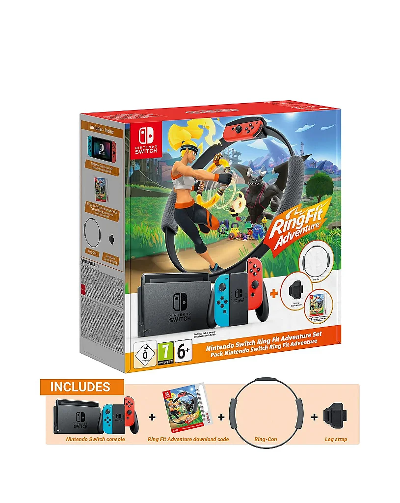 Console Nintendo Switch 32GB Ring Fit Adventure Set Stop Games A loja de games mais completa de BH