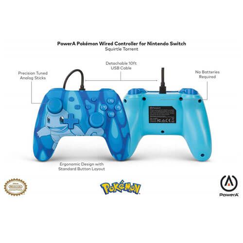 Controle Power A Wired Squirtle – Nintendo Switch