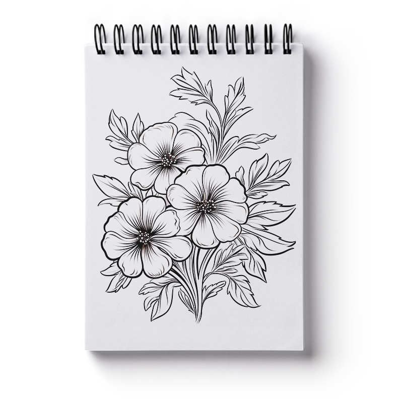 caderno de desenho para colorir